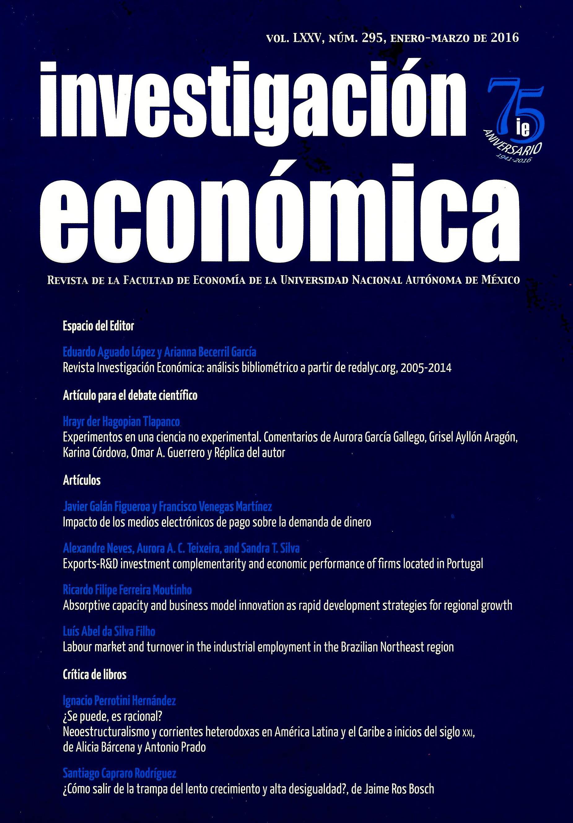 Investigación Económica, núm. 295, ene-mar 2016