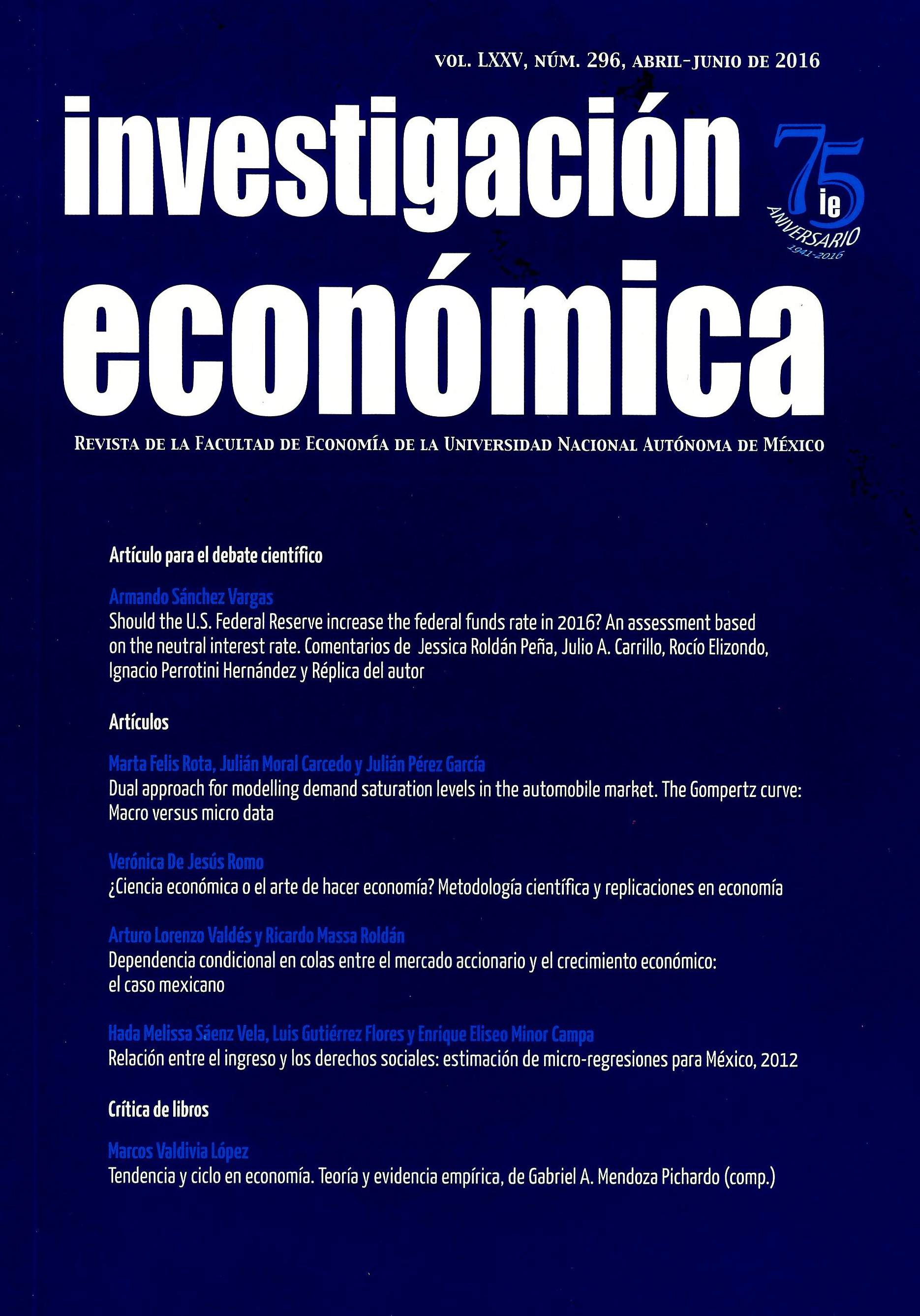 Investigación Económica, núm. 296, abr-jun 2016