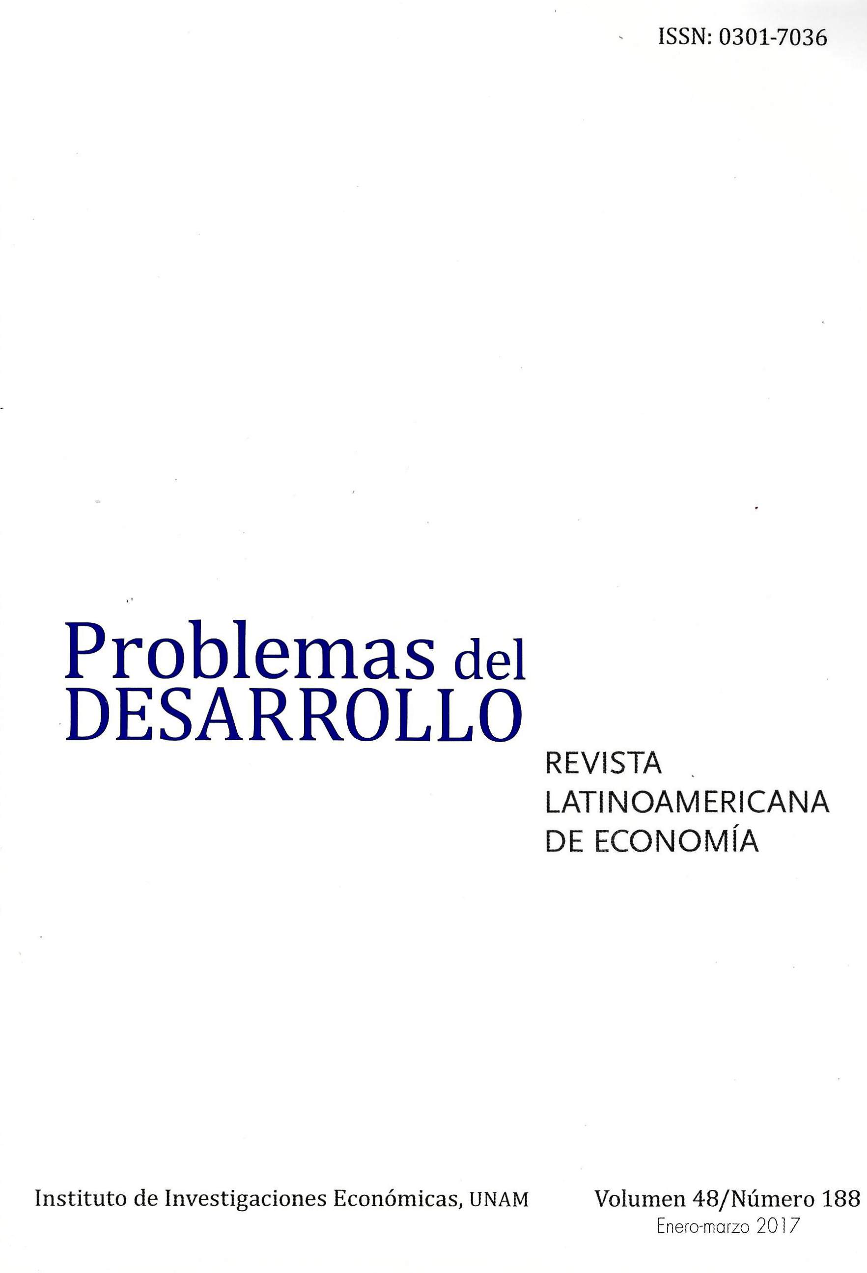 Problemas del Desarrollo. Revista latinoamericana de economía, vol. 48, núm. 188, enero-marzo