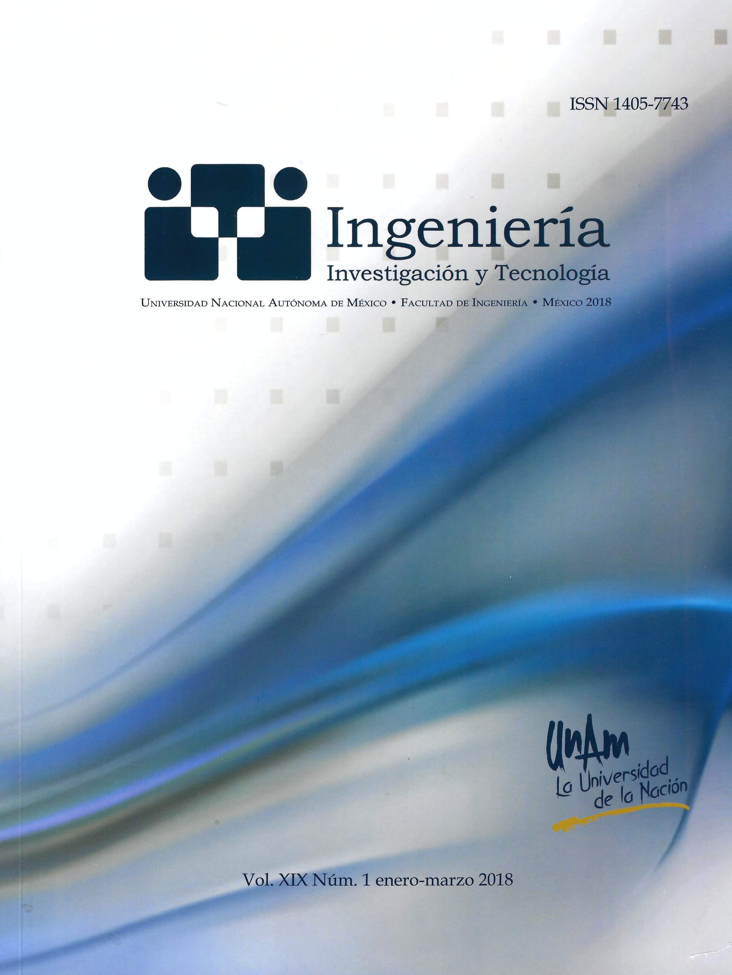 Ingeniería. Investigación y Tecnología Vol. XIX Núm.1, enero-marzo 2018