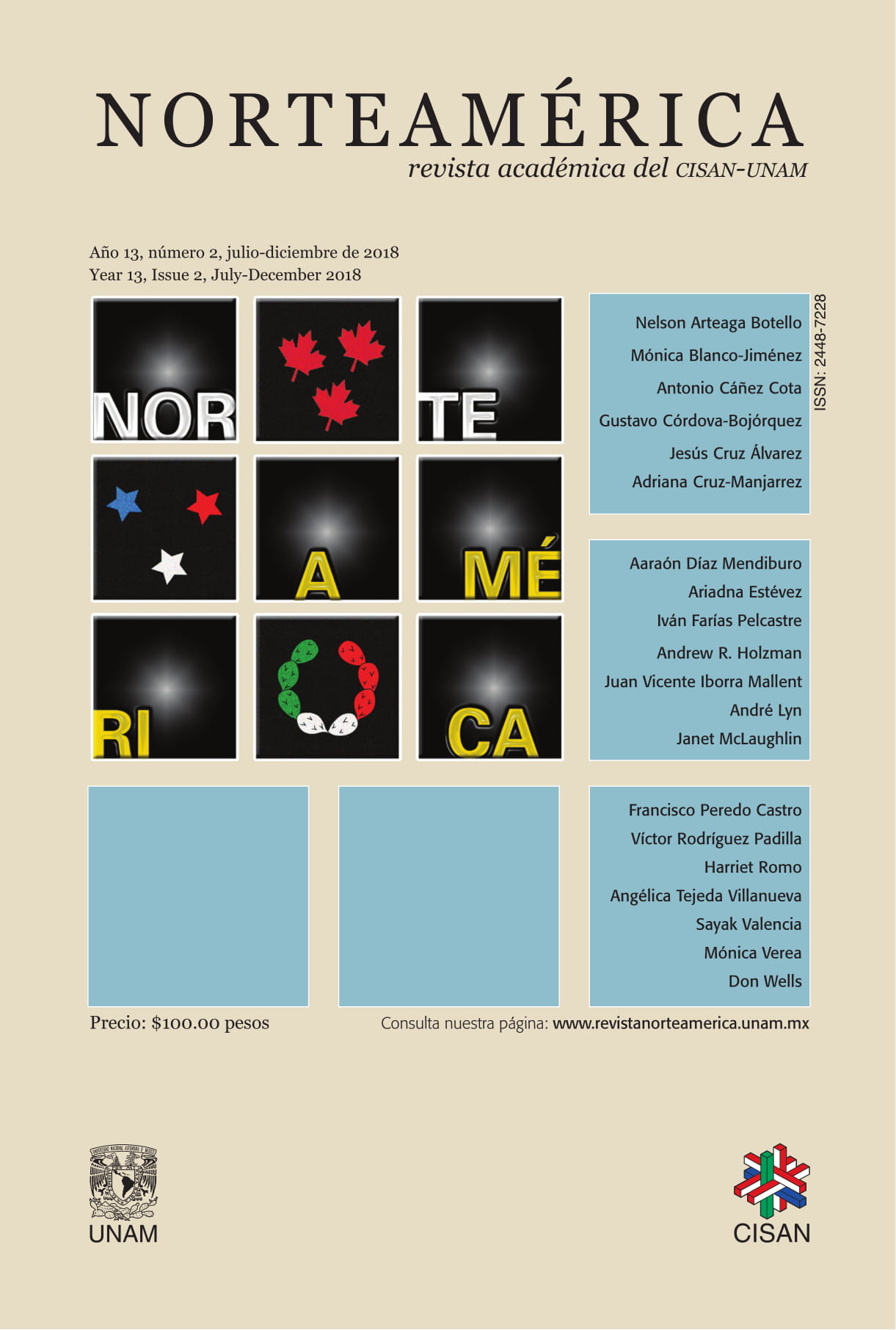 Norteamérica, revista académica del CISAN-UNAM, año 13, núm. 2, julio-diciembre de 2018