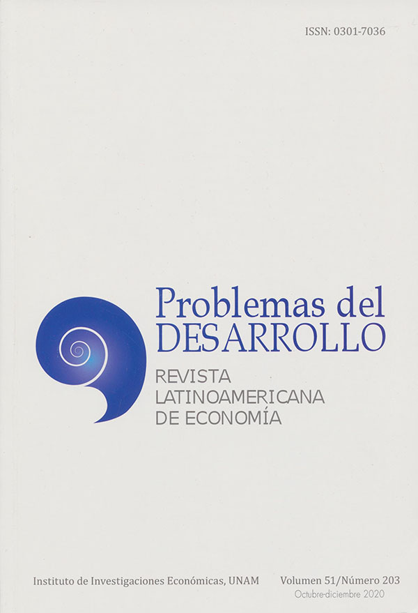 Problemas del desarrollo. Revista latinoamericana de economía, volumen 51, núm. 203, octubre- diciembre 2020