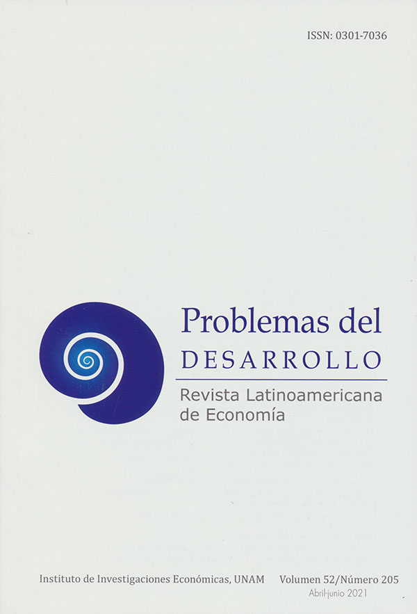 Problemas del desarrollo. Revista latinoamericana de economía, volumen 52, núm. 205, abril-junio 2021