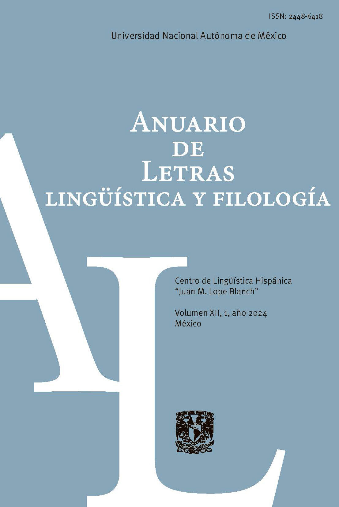 Anuario de letras, lingüística y filología, vol. XII, número1 (enero-junio de 2024)