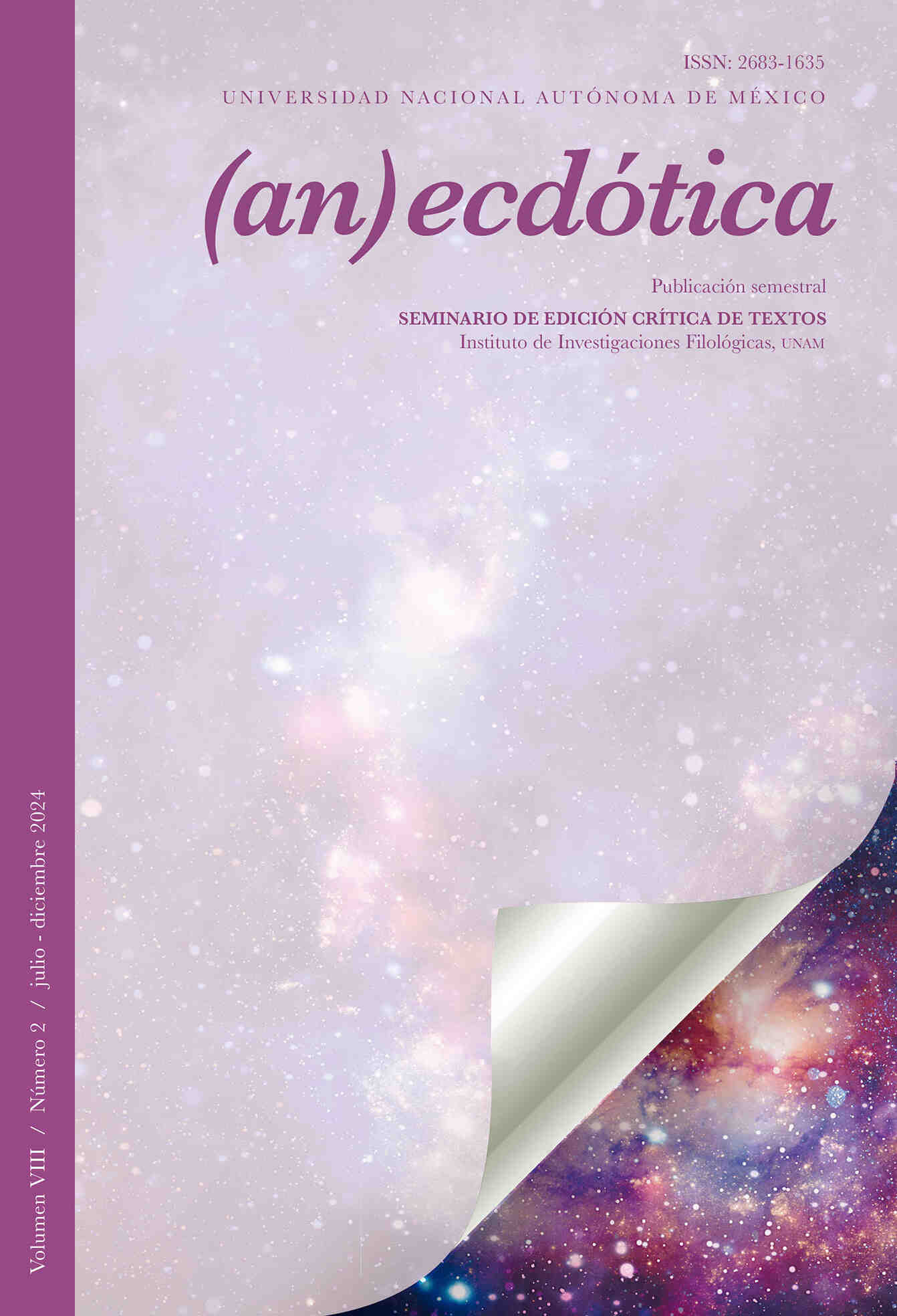 (an)ecdótica, vol. VIII, núm. 2, julio-diciembre 2024
