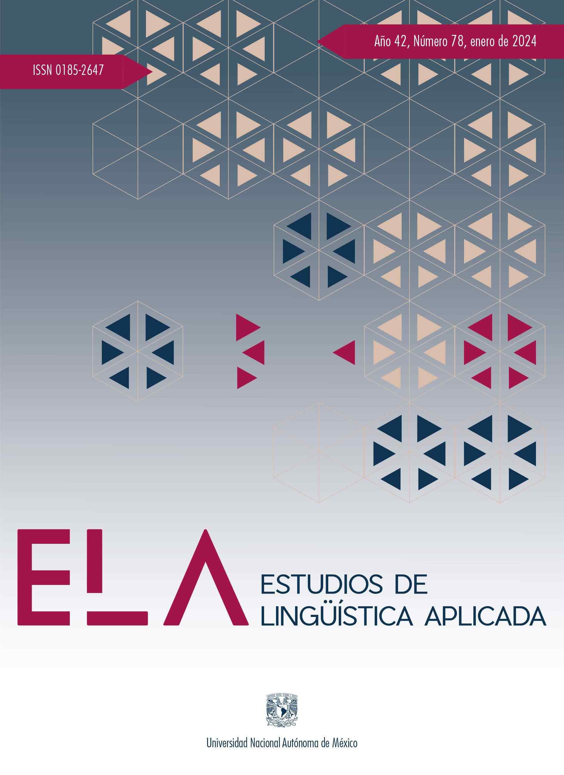 ELA Estudios de lingüística aplicada, año 42, número 78, enero de 2024