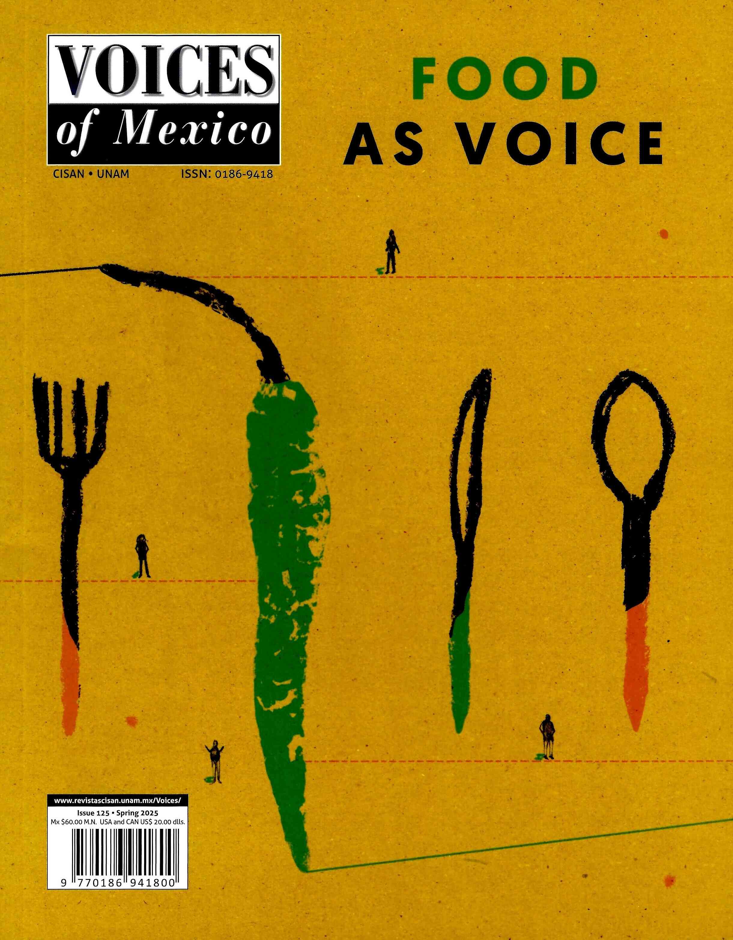 Voices of Mexico, Issue 125, Spring 2025. Food as Voice