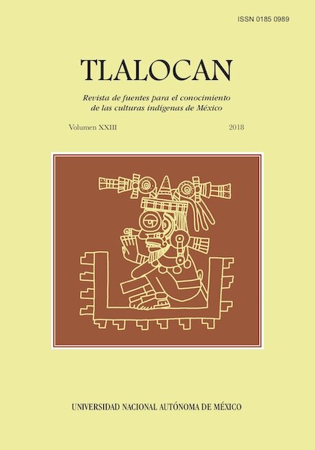 Tlalocan, vol. XXIII, 2018