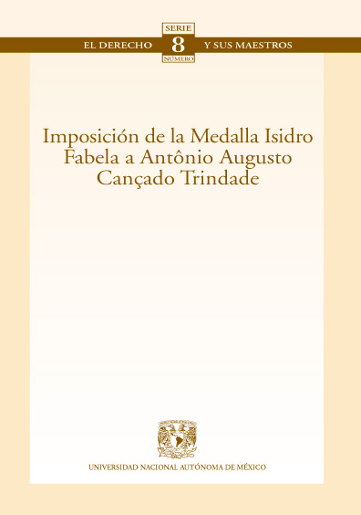 Imposición de la medalla Isidro Fabela a Antonio Augusto Cancado Trindade