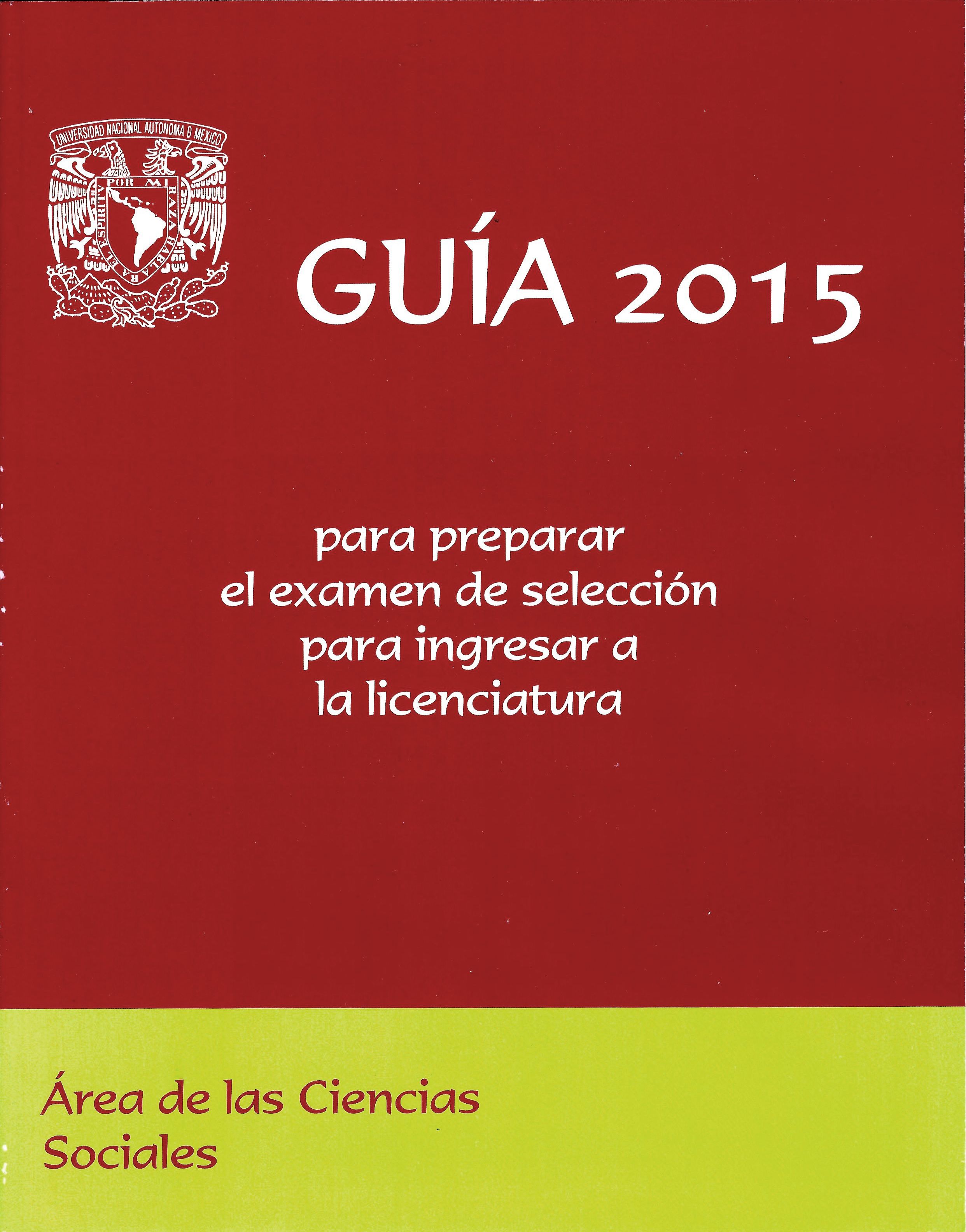 Guía 2015  Área de las Ciencias Sociales