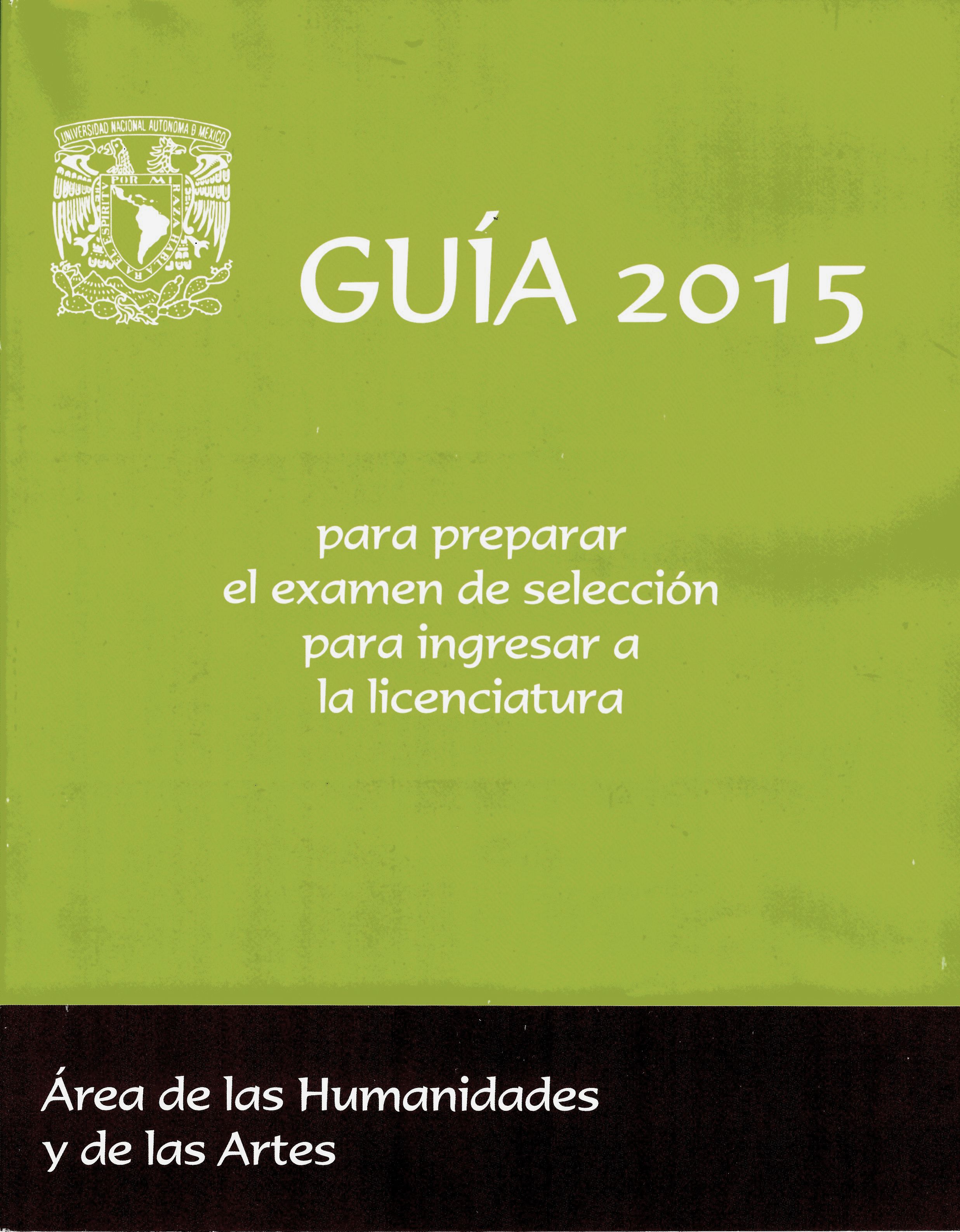 Guía 2015 Área de las Humanidades y de las Artes