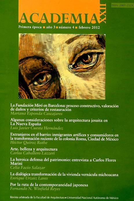 Academia XXII, Año 3, núm. 4 (febrero 2012)