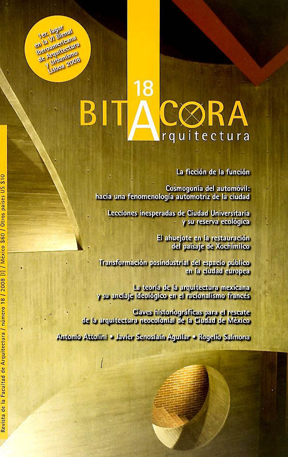 Bitácora arquitectura, núm. 18, 2008 I