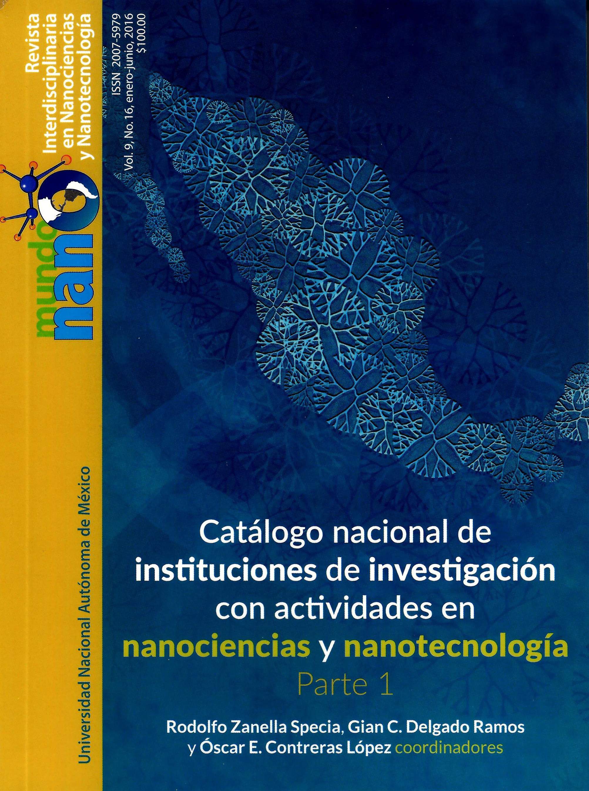 Mundo nano. Revista interdisciplinaria en nanociencias y nanotecnología, vol. 9, no. 16, enero-junio 2016