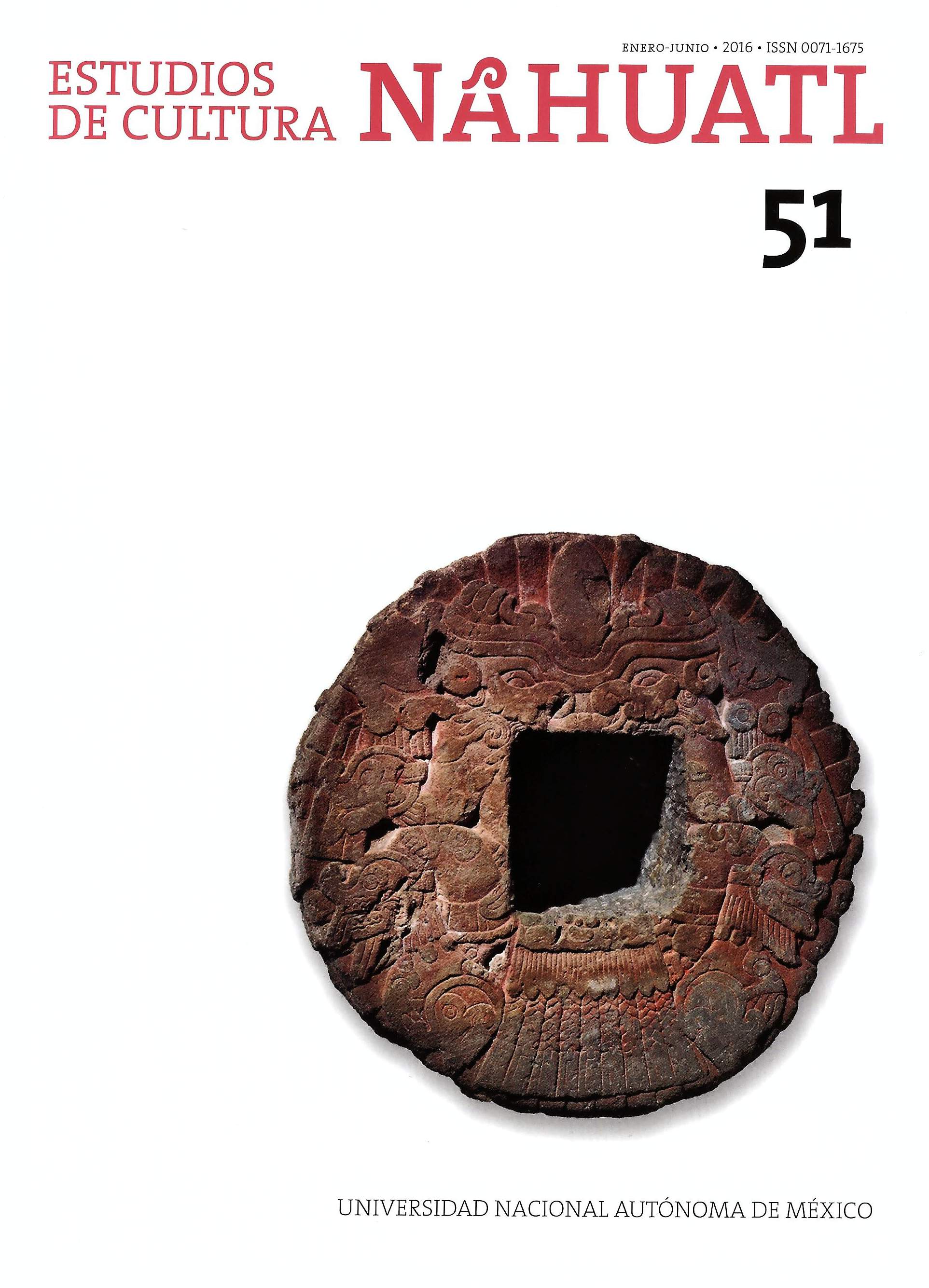 Estudios de cultura náhuatl 51, enero-junio 2016