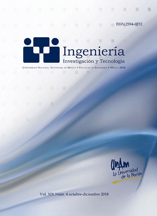 Revista ingeniería, investigación y tecnología, vol. XIX, núm. 2, abril-junio, 2018