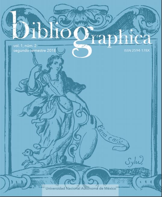 Bibliographica, vol. 1, núm. 2, segundo semestre 2018