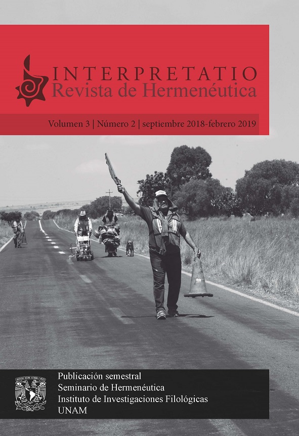 Interpretatio. Revista de Hermenéutica, vol. 3, núm. 2, septiembre 2018-febrero 2019