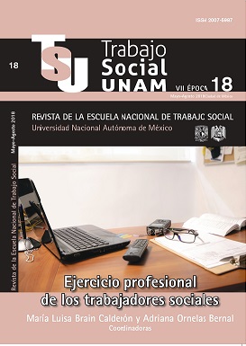 Trabajo Social UNAM VII Época núm. 18 mayo-agostol 2018. Ejercicio profesional de los trabajadores