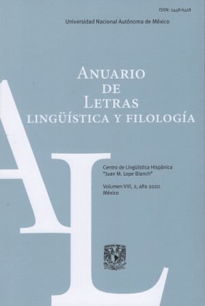 Anuario de Letras. Lingüística y Filología VIII, 2