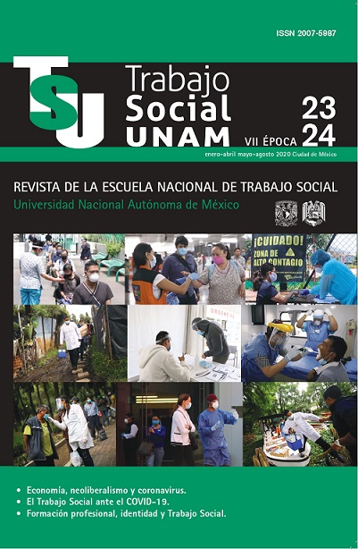 Trabajo Social UNAM. VII Época, núm. 23-24,  enero-abril y mayo-agosto 2020. Economía, neolibreralismo y coronavirus