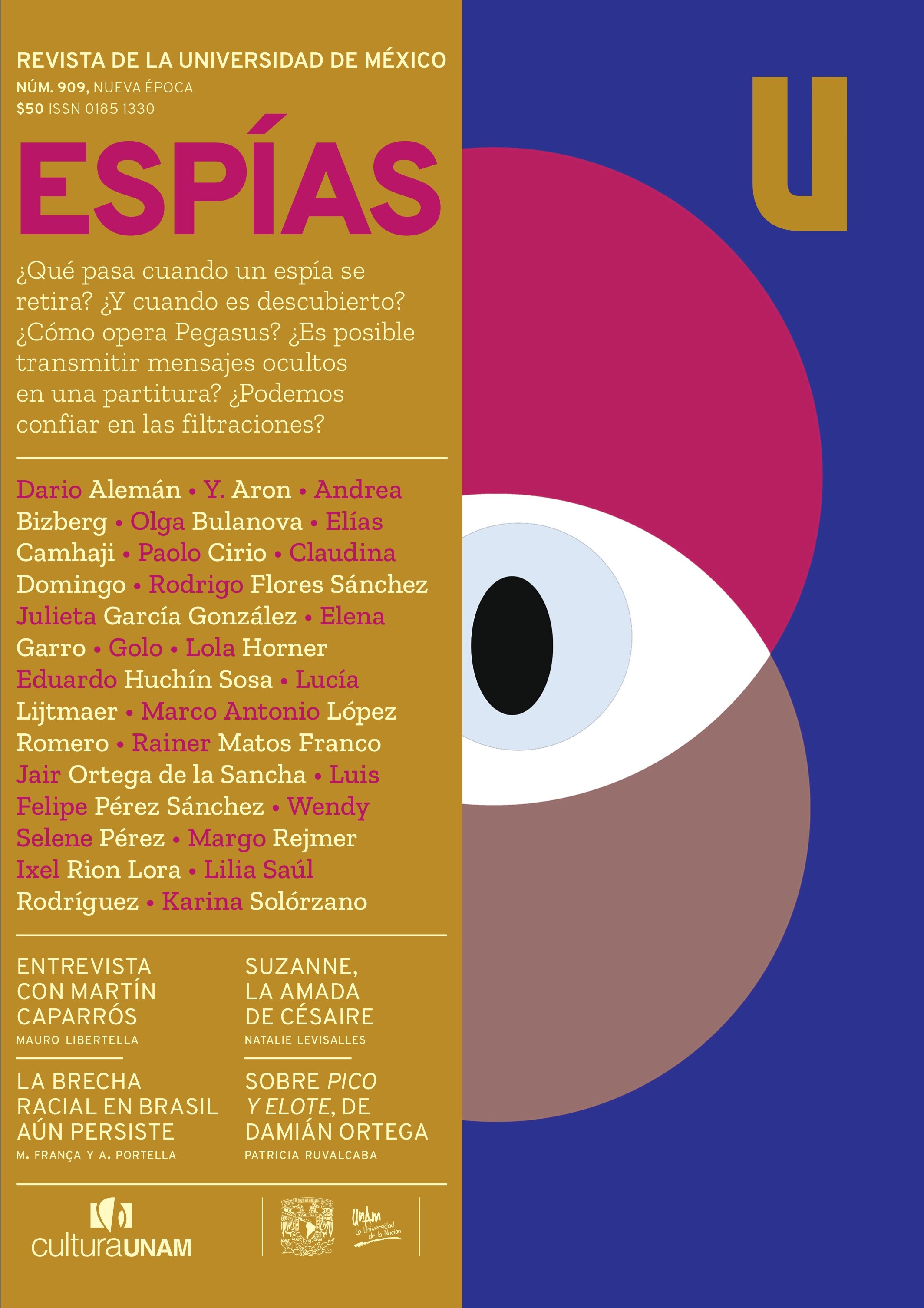 Revista de la Universidad de México, núm. 909, Nueva Época, junio de 2024. Espías