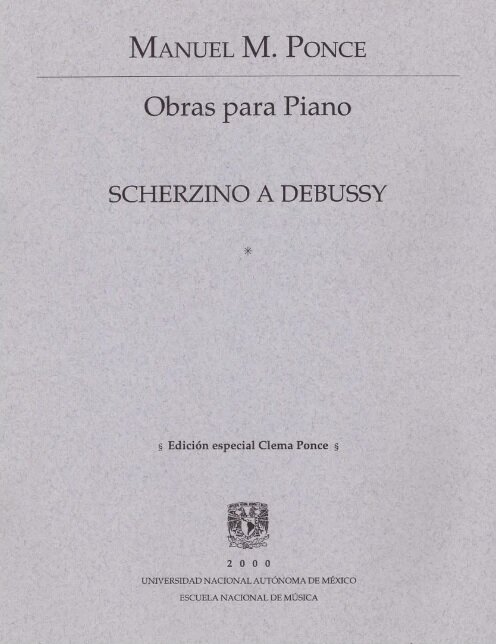 Scherzino a debussy. Obras para piano