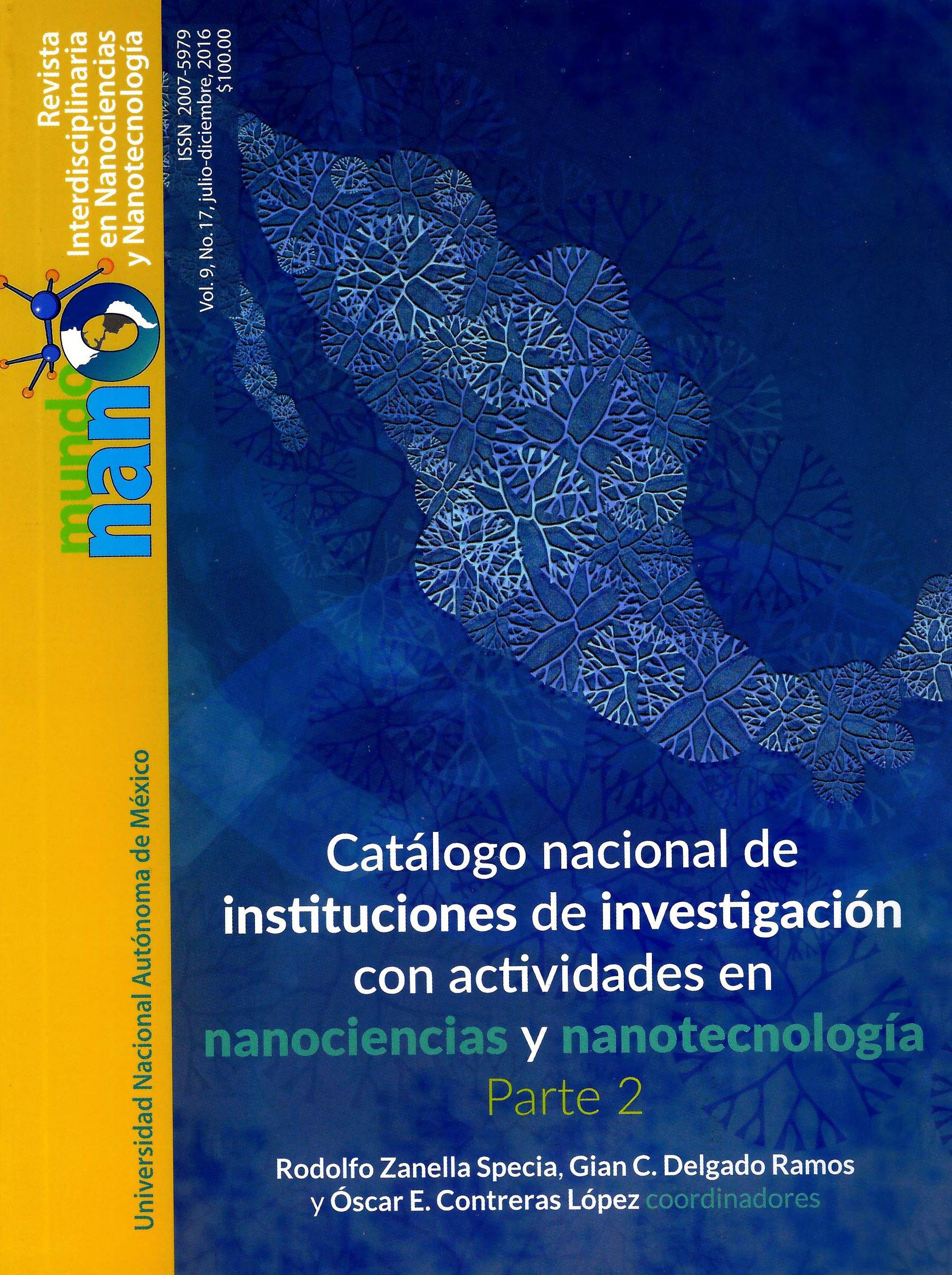 Mundo nano. Revista interdisciplinaria en nanociencias y nanotecnología, vol. 9, no. 17, julio-diciembre 2016