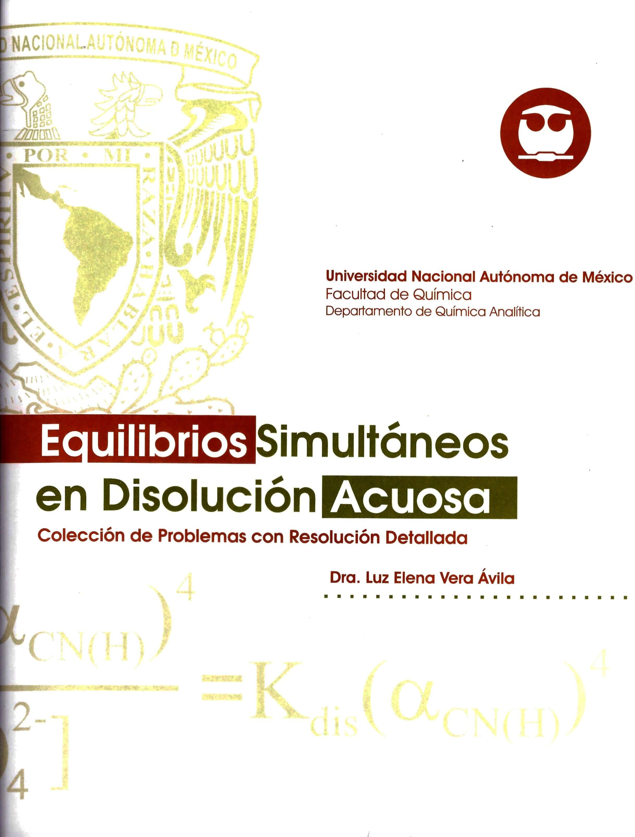 Equilibrios simultáneos en disolución acuosa. Colección de problemas con resolución detallada