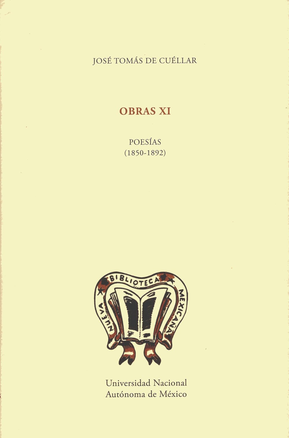 Obras XI. Poesías (1850-1892)