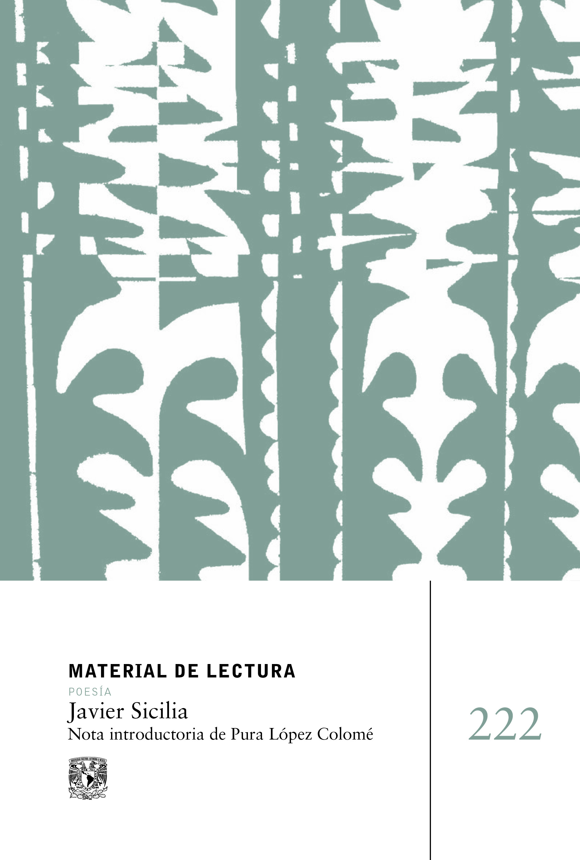 Javier Sicilia. Material de lectura núm. 222. Poesía. Nueva época