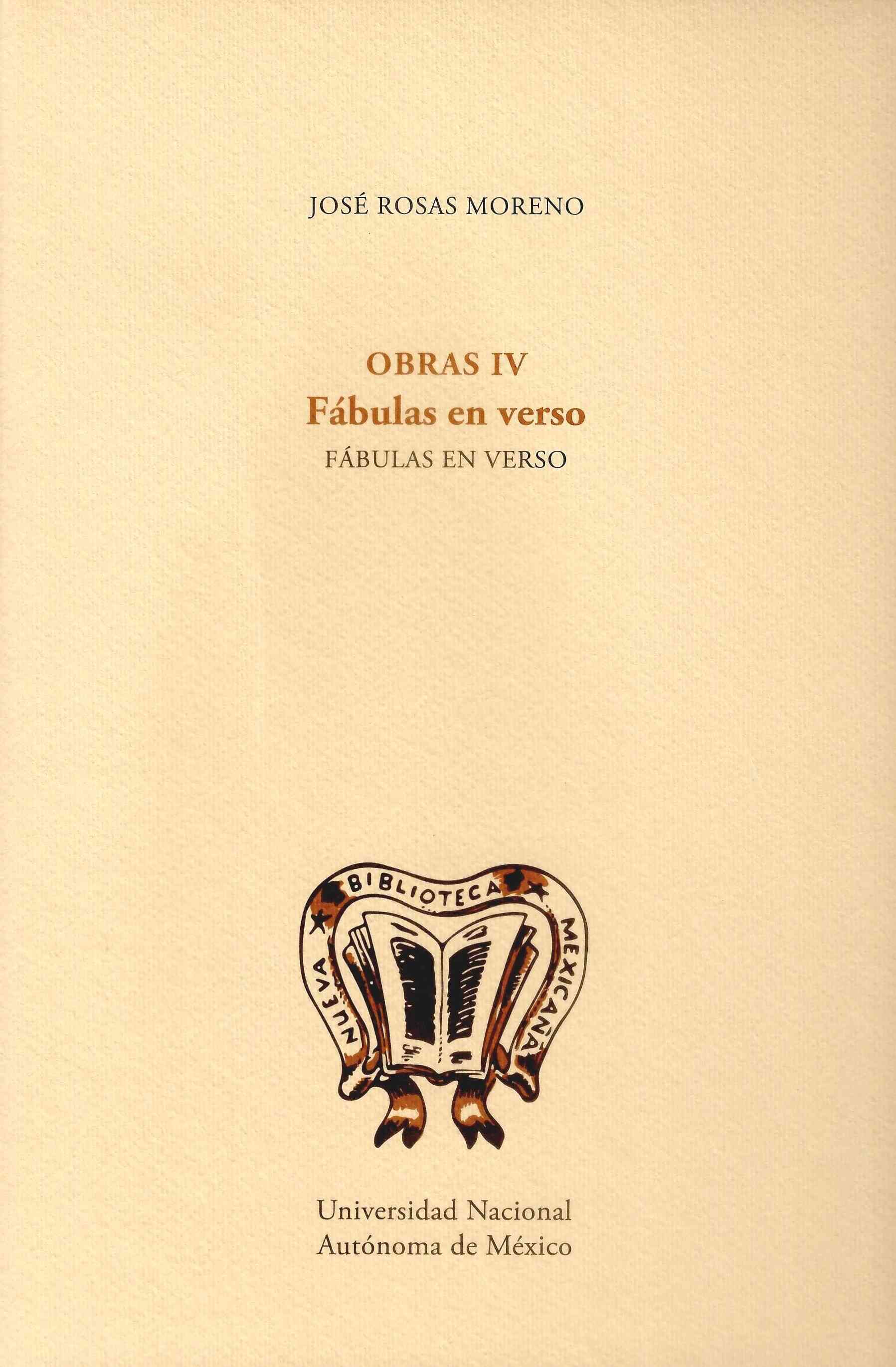 Obras IV. Fábulas en verso