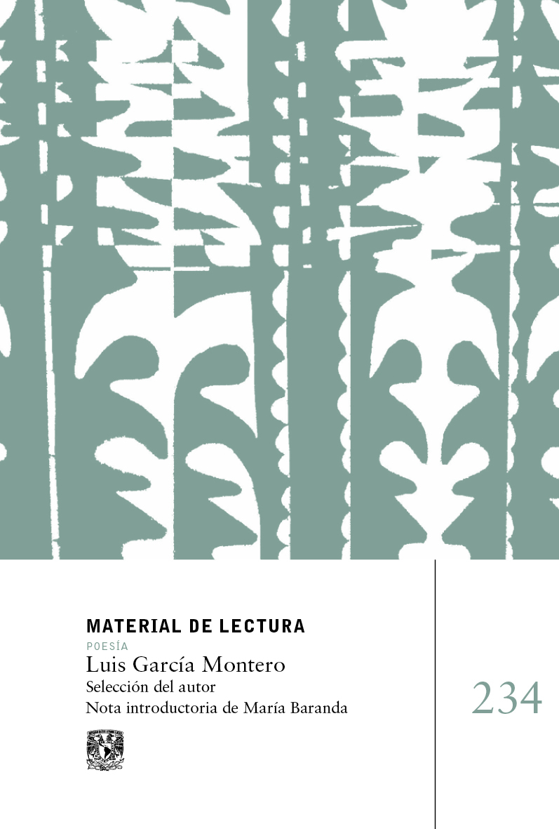 Luis García Montero. Material de lectura.234. Poesía. Nueva época