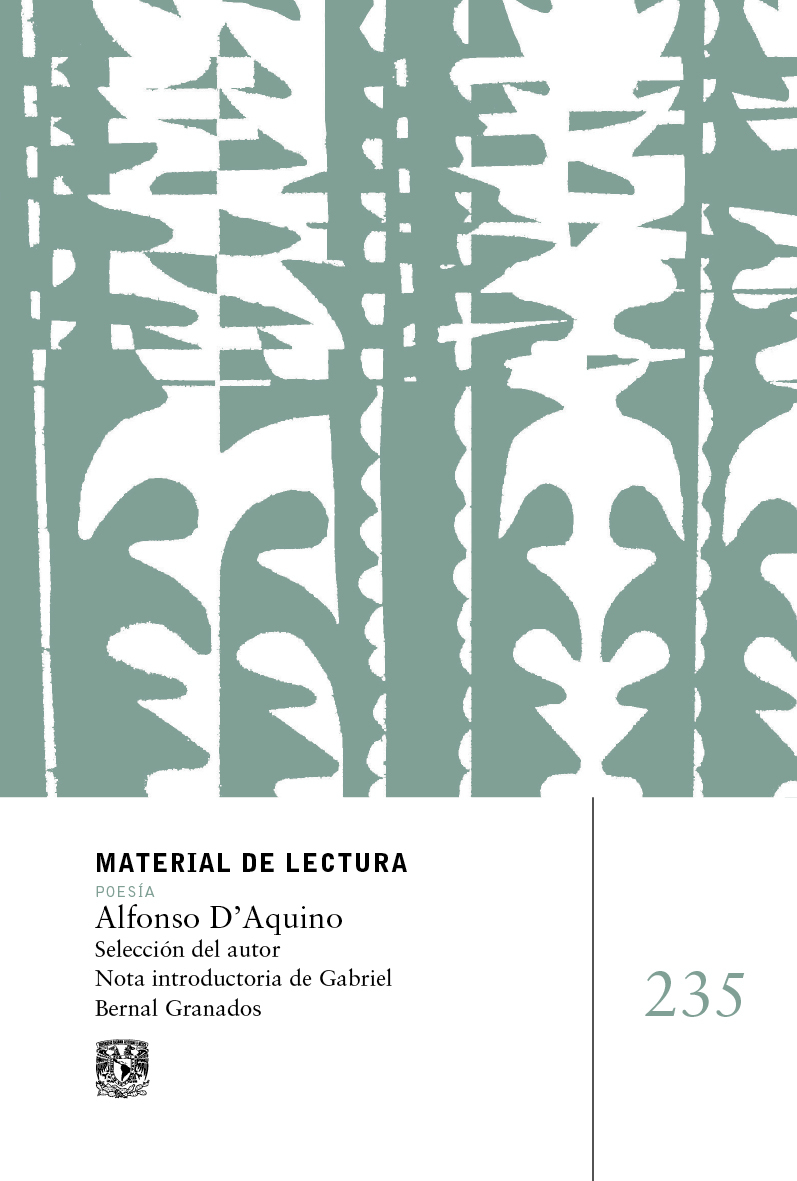 Alfonso D'Aquino. Material de lectura.235. Poesía. Nueva época