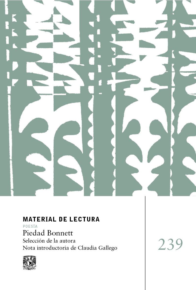 Piedad Bonnett. Material de lectura.239. Poesía. Nueva época