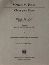 Obras para piano. Malgré Tout=a pesar de todo