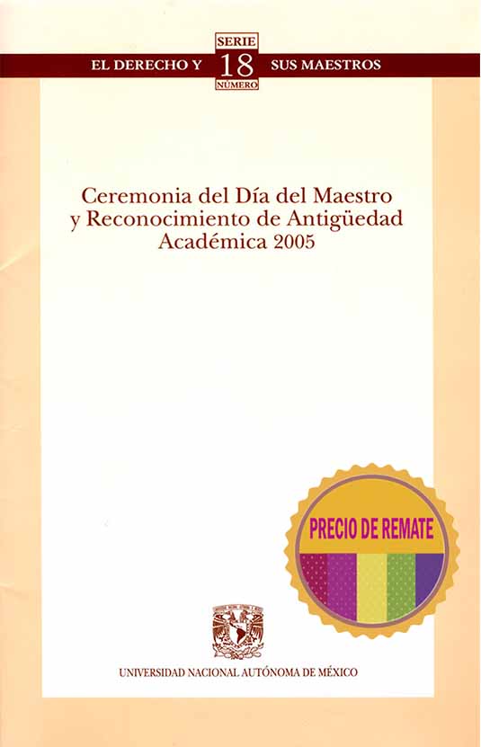 Ceremonia del día del maestro y reconocimiento de antigüedad académica 2005