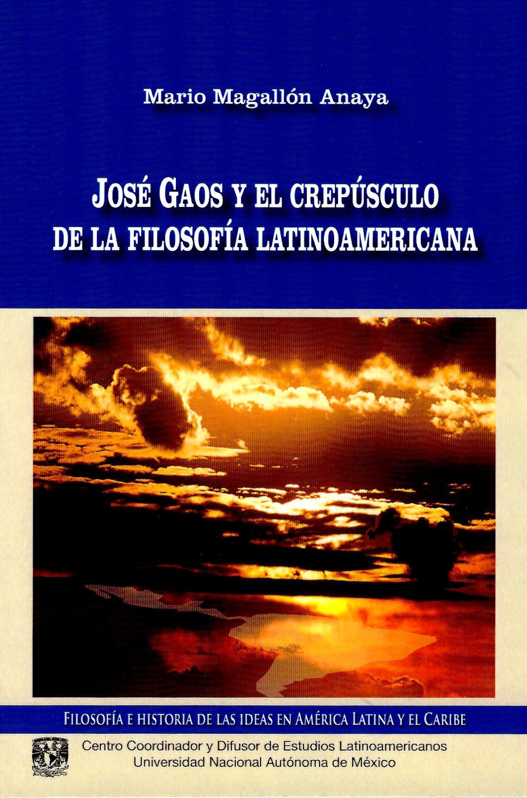 José Gaos y el crepúsculo de la filosofía latinoamericana