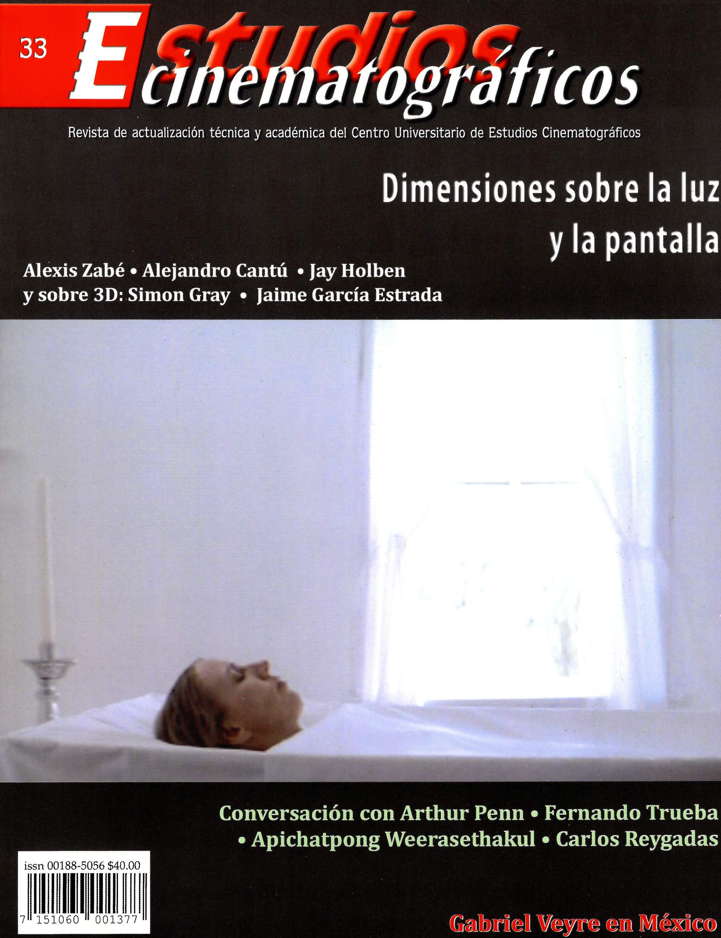 Estudios cinematográfico. Dimensiones sobre la luz y la pantalla, Núm. 33