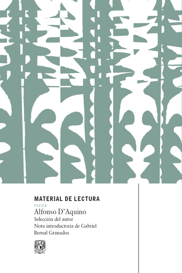 Alfonso D'Aquino. Material de lectura. Poesía. Nueva época
